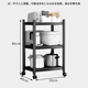 Zhuobo kitchen rack floor-standing storage rack storage rack balcony small shelf BH3 three layers 50*40cm