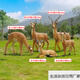 Bizhuo outdoor fiberglass simulation animal Tibetan antelope ornaments garden landscape sculpture park community lawn pasture decoration combination 1