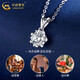 China Gold (CHINA GOLD) pt950 platinum necklace for women, platinum star snowflake pendant, clavicle chain, Valentine's Day birthday gift for girlfriend, platinum snowflake pendant - about 1.1g, free sterling silver chain