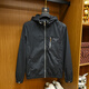 Barbouria Light Luxury 2025 Spring and Autumn New Jacket Men's European Station Fashion Brand Li Slim Windproof Hooded Jacket Men Black 2XL