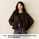 Eifini (eifini) Eifini fur integrated fashion splicing design brown suede jacket for women 2025 autumn new sandstone brown M 105-120Jin Jin is equal to 0.5 kg