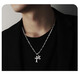 MZMZ platinum necklace men's pt950 platinum clavicle chain trendy cross accessories Valentine's Day birthday gift for girlfriend local warehouse/next day delivery - light luxury cross necklace (gift box)