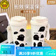 G.Duckkids Little Yellow Deg Ghost Thermos Cup Strohstudentin Frauen mit hoher Wert großer Kapazität mit kaltem tragbarem Kaffeetasse BXAB13795 Ghost Pulver Food Grade Edelstahl Liner-520ml mit Lanyard