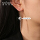 Shengshi Qiyuan platinum earrings pt950 genuine platinum earrings earrings ear buckles coin tassel ear hooks birthday gift for girlfriend coin tassel ear hooks 3.79 g (pair)