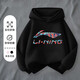 LI NING Li Ning pure cotton boys sweatshirt 2025 hooded new girls hoodie casual children spring and autumn pullover thin top white LI velvet hooded sweatshirt 140