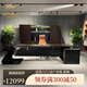 Kong Qiu Mingge boss desk desk simple modern high-end fashion executive desk manager desk office atmosphere single president desk 2.0 meters boss desk (with side cabinet)