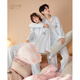 Gongdie Light and Soft Sweetheart Penguin Couple Pajamas Women's Spring and Autumn Long Sleeve Striped Men's Home Clothes Set