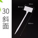 园艺标签花卉植物标签插地标牌防水园艺定制标识牌一体斜面 小立体36cm白(10个)