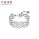 Lukfook Jewelry Lace Platinum Ring Platinum 950 Chain Bead Soft Ring Price GJP0014DS Approximately 2.10 grams