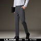 LESS IS MORE Lilang Men's Casual Pants Winter Men's Business Versatile Suit Pants Slim Casual Small Suit Pants Plus Velvet Thick Pants Dark Gray Nine-Point Pants Plus Velvet 29 (Recommended 110-120 Jin Jin equals 0.5 kg)