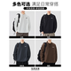MARK FAIRWHALE American cotton long-sleeved T-shirt men's 2025 autumn sweatshirt casual Henry collar loose bottoming shirt top clothing dark gray XL recommended 130-150Jin Jin equals 0.5 kg