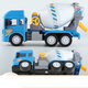 Mixer truck large Linda music sound and light cement pump truck tank truck engineering vehicle model children's boy toy car music climbing car (with battery + minifigure)