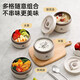 Stainless steel insulated lunch box for office workers, lunch box, soup bowl, student-specific microwaveable lunch box, insulated bucket, off-white 600ML 1 pack