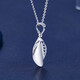 Lao Fengxiang platinum pendant pt950 double leaf pendant necklace for girl's birthday, platinum jewelry for girlfriend and wife, platinum, about 1.39g