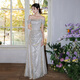 Chuangjingyi selected dress high-end light luxury niche evening dress high-end light luxury niche 2025 new style French engagement party evening champagne gold A style_135CM M