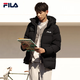 FILA official couple down jacket 2025 winter fashionable casual hooded top warm jacket for men and women