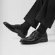 Belle men's shoes, business formal leather shoes, Chinese Valentine's Day gift, heightened soft-soled leather shoes 10503AM0, black-classic version 42
