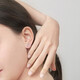 Chow Sang Sang platinum earrings Pt950 platinum Love Decode love platinum earrings for women 91882E