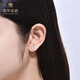Cuihua pt950 platinum four-leaf clover earrings, simple and fashionable women's earrings, birthday and holiday gifts for girlfriend and wife, about 1.6g