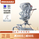 Maruya T6-2 baby stroller with high view, can sit and lie down, one-button folding platinum series, glacier blue PLUS+ mosquito net