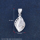 Lao Fengxiang platinum pendant pt950 double leaf pendant necklace for girl's birthday, platinum jewelry for girlfriend and wife, platinum, about 1.39g