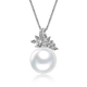 LAPRAFANY Starry Leaf Language Five Star Venus Australian White Pearl Pendant Necklace 18K Gold Diamond Single Natural Seawater Necklace 11-12mm Heritage Five Star Venus (Strong Luster) Double Certificate Free 18K Necklace