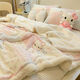 Fantasy cute kt cat milk lamb velvet blanket 2025 new girl's heart sofa blanket thickened warm sheet cover blanket girl's heart KK eye milk velvet + lamb velvet cat-like feel 200x230cm double multi-functional blanket