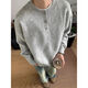 Gray American Henry collar sweater for men, winter style lazy style bottoming sweater cleanfit jacket, light gray Henry collar M M