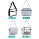 Kaooseen transparent dust-free bag mesh bag PVC tool bag clean room 12 14 17 inch shoulder bag backpack 12 inch (PVC single shoulder) thickened shoulder bag 30x20x8cm