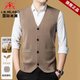 International Milan autumn and winter new 100% pure wool cardigan sleeveless vest middle-aged solid color V-neck sweater bottoming top dark gray genuine Ordos made XL (175) Recommendation 130-155Jin Jin equals 0.5 kg