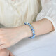 Monet oil painting kyanite bracelet for women 8-12mm kyanite beads loose beads blue crystal beaded bracelet 8mm