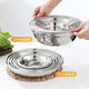 Muke 304 stainless steel basin thickened non-magnetic multi-purpose basin canteen soup bowl household instant noodle bowl rice basin bowl soup basin egg beating basin 304 food grade stainless steel 20CM 3 pieces