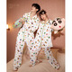 Gongdie Heat Storage Type Crayon Shin-chan Couple Pajamas Women's Autumn and Winter Air Laminated Cotton Men's Home Clothing Set