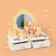 Shantou Lincun children's dressing table princess little girl dressing table wooden playroom artificial toy girl jewelry birthday gift nunukids beech wood dressing table + stool