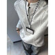 POLO shirt Henry collar long-sleeved T-shirt for men in autumn deconstructed splicing design right shoulder bottoming shirt autumn sweatshirt trend white gray M M (90-120Jin Jin is equal to 0.5 kg)