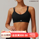 ALO YOGA double shoulder straps cross beautiful back female nude yoga push up bra Pilates sports fitness vest black M
