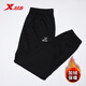 XTEP sweatpants men's winter trousers with leggings and velvet casual pants, warm and loose men's pants, thickened trendy pants, versatile, black M