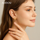 AJIDOU Ajidou earrings women's fashionable champagne sugar cube earrings niche flower sparkling high-end earrings
