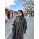 Pusumede Fenglvmange wool double-sided woolen coat for women, loose temperament, mid-length woolen coat, brown (100% wool), ready stock S