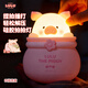 ROCKSPACE canned lulu pig hand warmer rechargeable girl birthday gift night light winter heating hot compress warm baby gift girlfriend hand warmer artifact electric warmer 4000mAh powder hand warmer + pat lamp + three-speed temperature adjustment