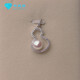Xin Heming Mother Necklace 50-60 Years Old Freshwater Pearl Oblate 7-8mm S925 Solid Silver Pendant Necklace White Pearl Pendant + 50cm 0-Character 7-8mm