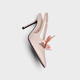 Charles/Keith Satin Bow Speced Toe High Heel Sandalen für Mädchen Geburtstagsgeschenk CK1-60361556 Light Pink Light Pink 37