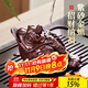 Eight Thousand Lines of Purple Clay Tea Pet Golden Toad Ornaments Can Raise and Attract Wealth High-End Tea Table Tea Table Ornaments Kung Fu Tea Set Accessories Toads for Wealth