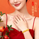 China Gold (CHINA GOLD) Year of the Horse Zodiac Year Gold Bracelet Women's Five-Blessed Horse Red String Birthday Gift for Girlfriend and Wife as a Commemorative Practical High-end Pure Gold Five-Blessed Horse Red String One Flower Gift Box