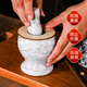 Fat Donglai's same style garlic mortar jade stone garlic mortar garlic mortar stone mortar natural stone garlic artifact grinder separate stone hammer (without tank)