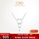 CRD Ke Laidi spot sparkling pt950 platinum necklace hollow cat cute necklace gift for girlfriend 4.30g