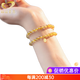 Genomanman gold crystal double circle bracelet to attract wealth and transport natural yellow crystal raw stone beaded bracelet with multiple circles beads 8mm