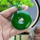 Counter 10% off clearance imitation imperial green jade pendant large peace buckle peace necklace gift 808 free exquisite gift box peace buckle pendant