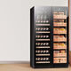 Baikelen Cigar Cabinet Double Door Constant Temperature and Humidity Tobacco and Wine Cabinet Tea Cabinet Beverage Cabinet Refrigerator Air-cooled Frost-free Household Commercial Large Capacity Zero Embedded Spanish Cedar Wood WIFI Ammonia Removal 1.7 Meters Dual Temperature Zone Red Wine + Cigar Thin Section