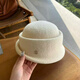 Zunti (zunti) Hepburn style hat for women with foreign daughters, small top hat for autumn and winter, versatile fisherman hat, fashionable and elegant basin hat, white, one size fits all